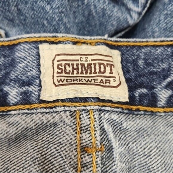 Schmidt Workwear  Carpenter Denim Blue straight leg Jeans 100% Cotton size 36x36 - Picture 5 of 8